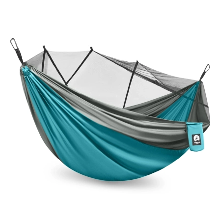 Hamac de călătorie pentru o singură persoană cu plasă de țânțari