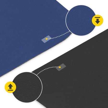 Covor de yoga și exerciții din piele de căprioară, 1,5 mm, albastru