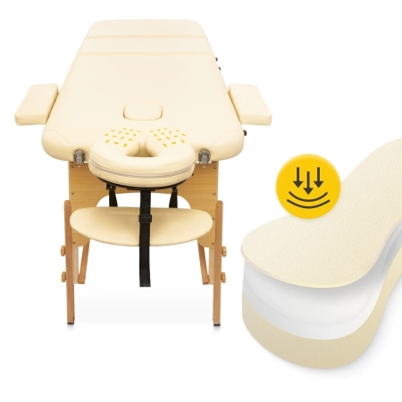 Masă de masaj din lemn cu blat reglabil, 60 cm