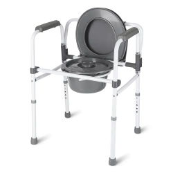 Scaun sanitar pentru toaletă 3 în 1 cu reglare a înălțimii