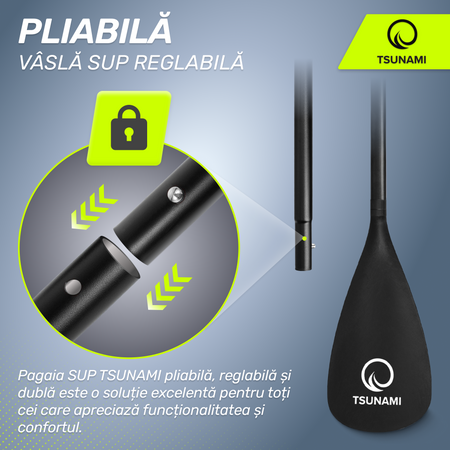 Vâslă pliabilă reglabilă 2in1 TSUNAMI