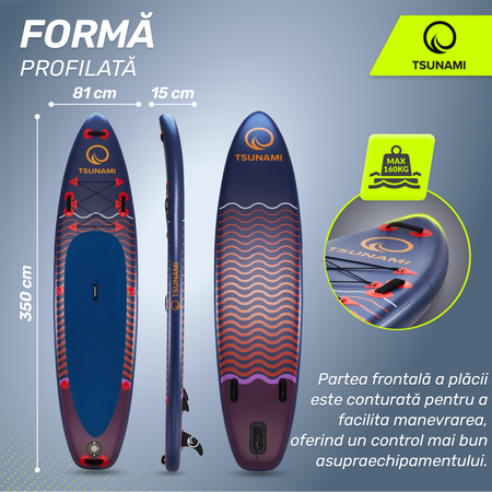 Placă SUP TSUNAMI Paddle Board 350 cm T05