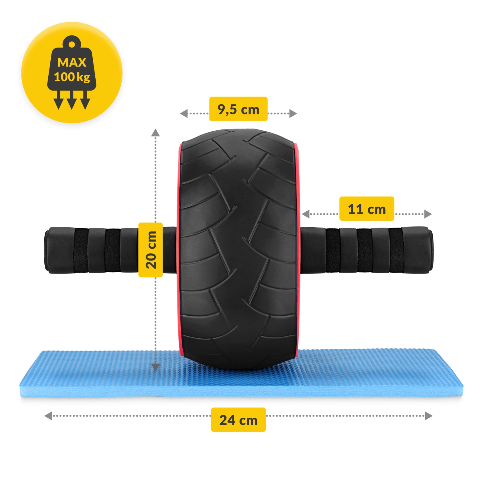 Roată pentru exerciții abdominale AB WHEEL XL