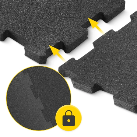 Covoraș de protecție din cauciuc pentru podea, 4 bucăți, 48,5 x 48,5 x 1,5 cm