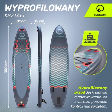 Placă SUP TSUNAMI Paddle Board 350 cm T03