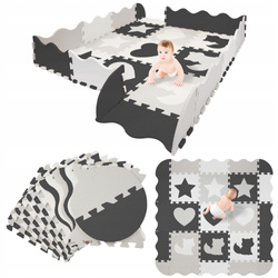 Covor puzzle educațional pentru copii 120 x 120 cm gri
