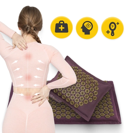 Covoraș de presopunctură ECO cu coji de hrișcă și nucă de cocos