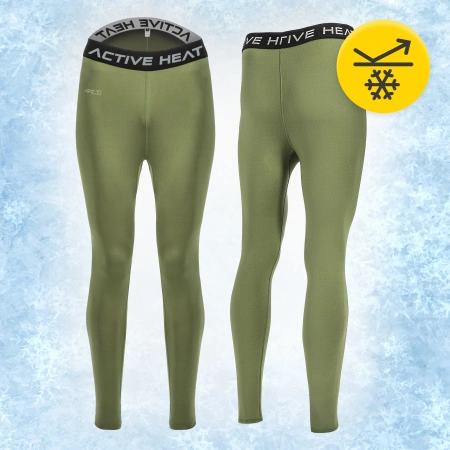 Lenjerie termică unisex - set verde, tricou + pantaloni, mărime M