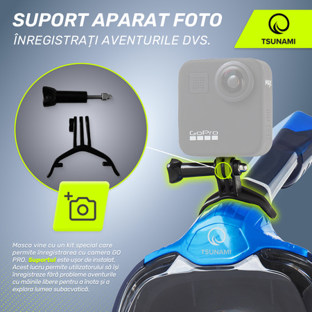 Mască de scufundări cu față completă TSUNAMI PRO L/XL