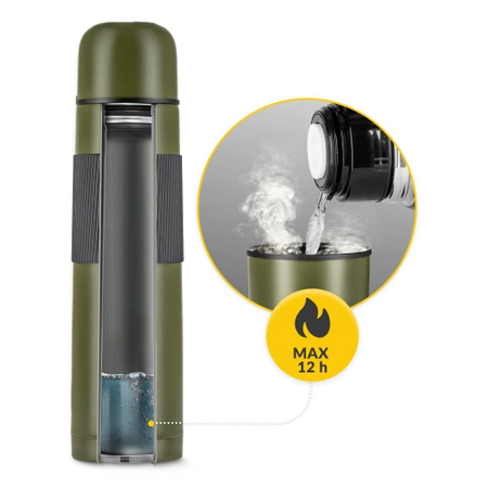 Termos de călătorie pentru cafea și ceai 1 litru verde