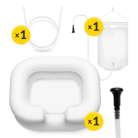 Cadă gonflabilă pentru pat cu duș