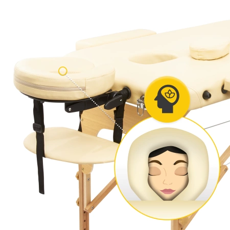 Masă de masaj din lemn cu blat reglabil, 60 cm