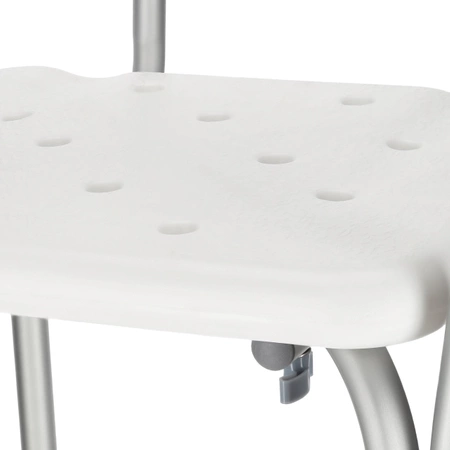 Scaun de duș cu spătar și suporturi pentru brațe