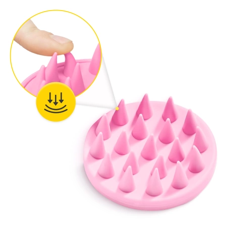 Perie din silicon pentru masajul scalpului