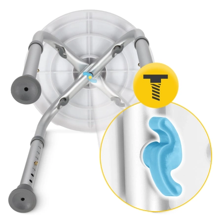 Taburet de duș pivotant