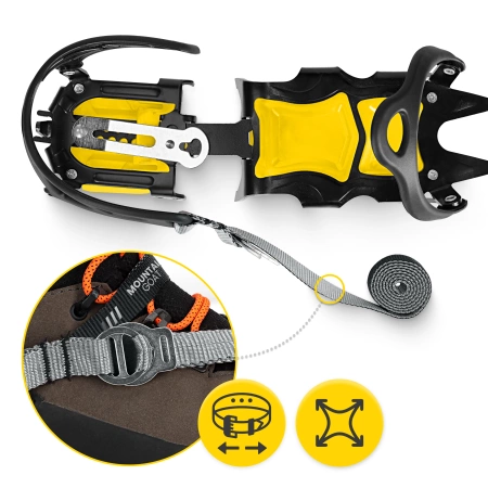 Crampoane Mountain Goat STANDARD, mărimi 36–46 + husă