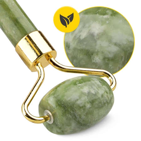 Roller facial natural din jad verde