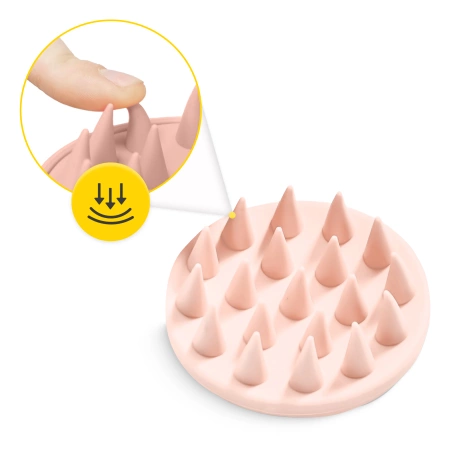 Perie din silicon pentru masajul scalpului