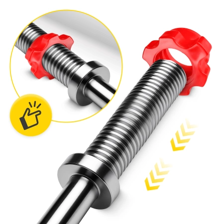 Cleme din plastic pentru gât de 25 mm, 2 buc. - roșu