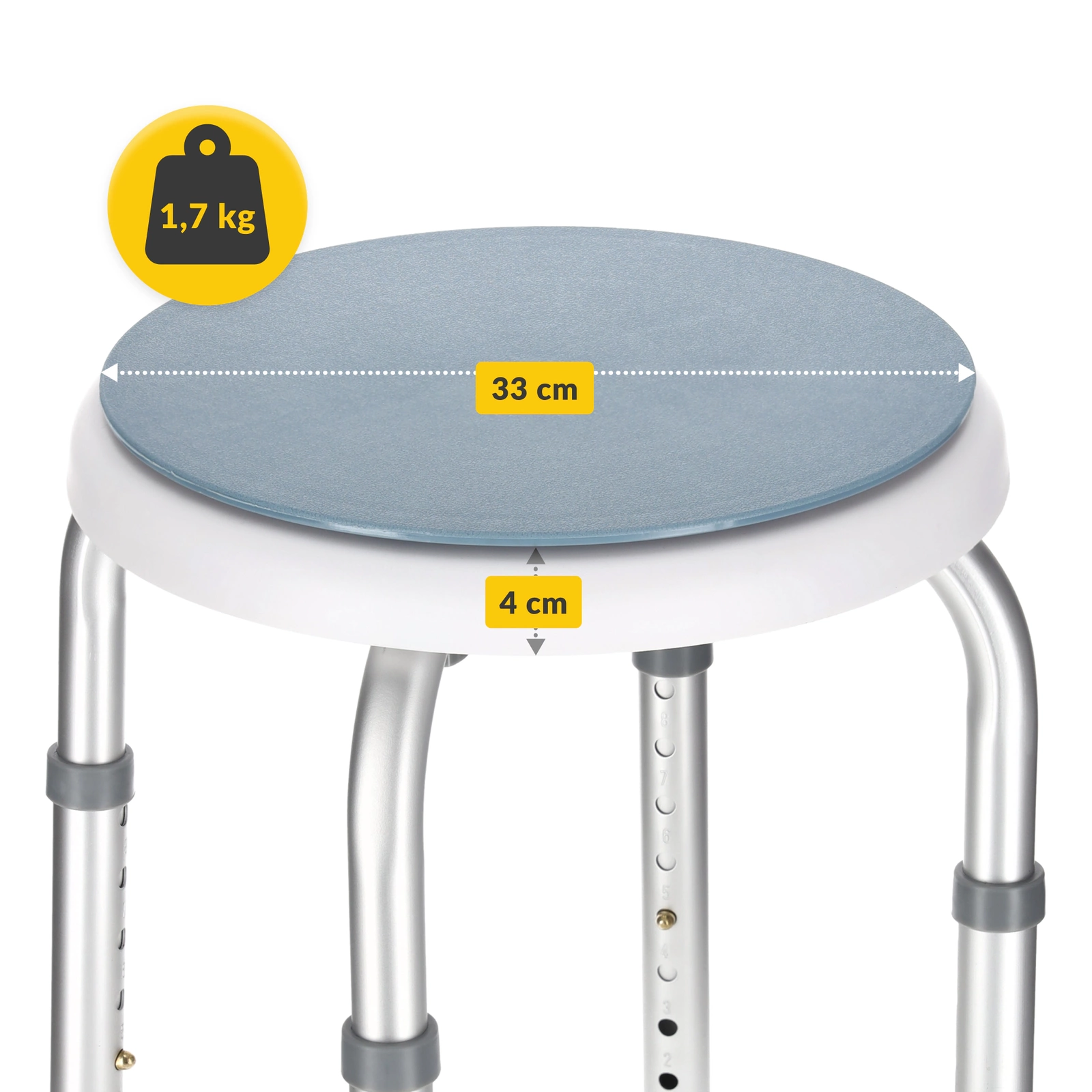 Taburet de duș pivotant