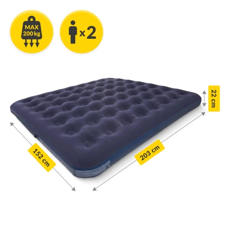 Saltea gonflabilă Avenli pentru două persoane 203 x 152 x 22 cm + Pompă și perne