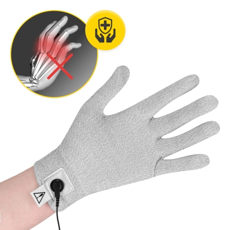 Mănușă conductivă pentru electrostimularea mâinii