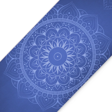 Covor de yoga și exerciții din piele de căprioară, 1,5 mm, albastru