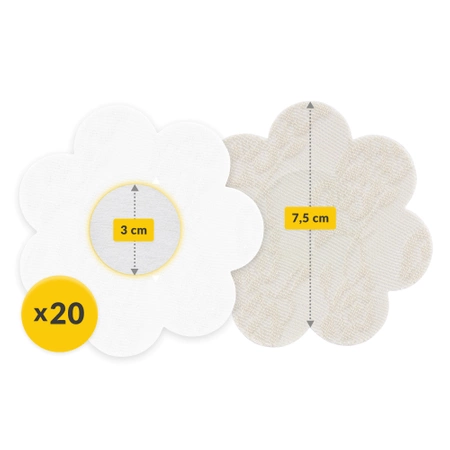 Set plasturi pentru mameloane flori de bumbac