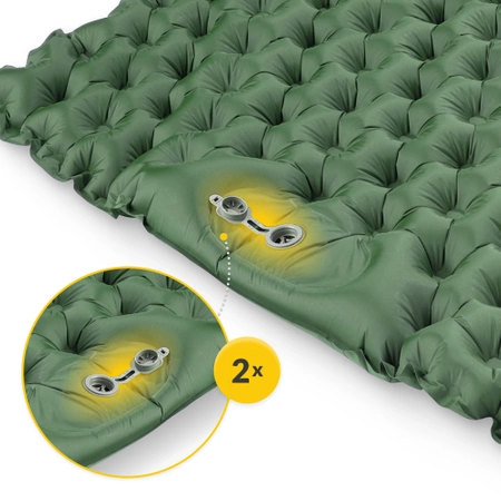 Saltea gonflabilă pentru două persoane, auto-umflabilă, pentru drumeții MOUNTAIN GOAT