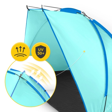Cort de plajă PRO albastru deschis