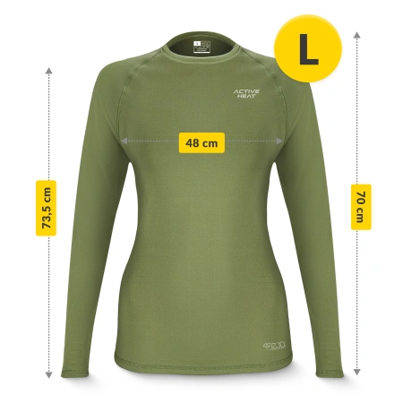 Lenjerie termică unisex - set verde, tricou + pantaloni, mărime L