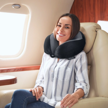 Pernă de calatorie pentru gât, din spumă, cu memorie