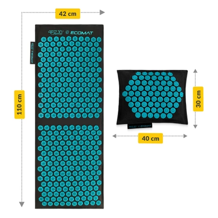 Saltea de acupresură ECO cu pernă și centură XL