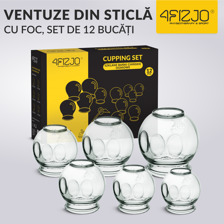 Ventuze cu foc din sticlă 12 buc.