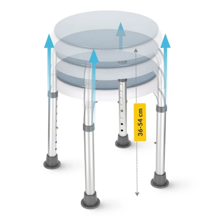 Taburet de duș pivotant