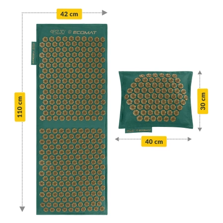 Saltea de acupresură ECO cu pernă și centură XL