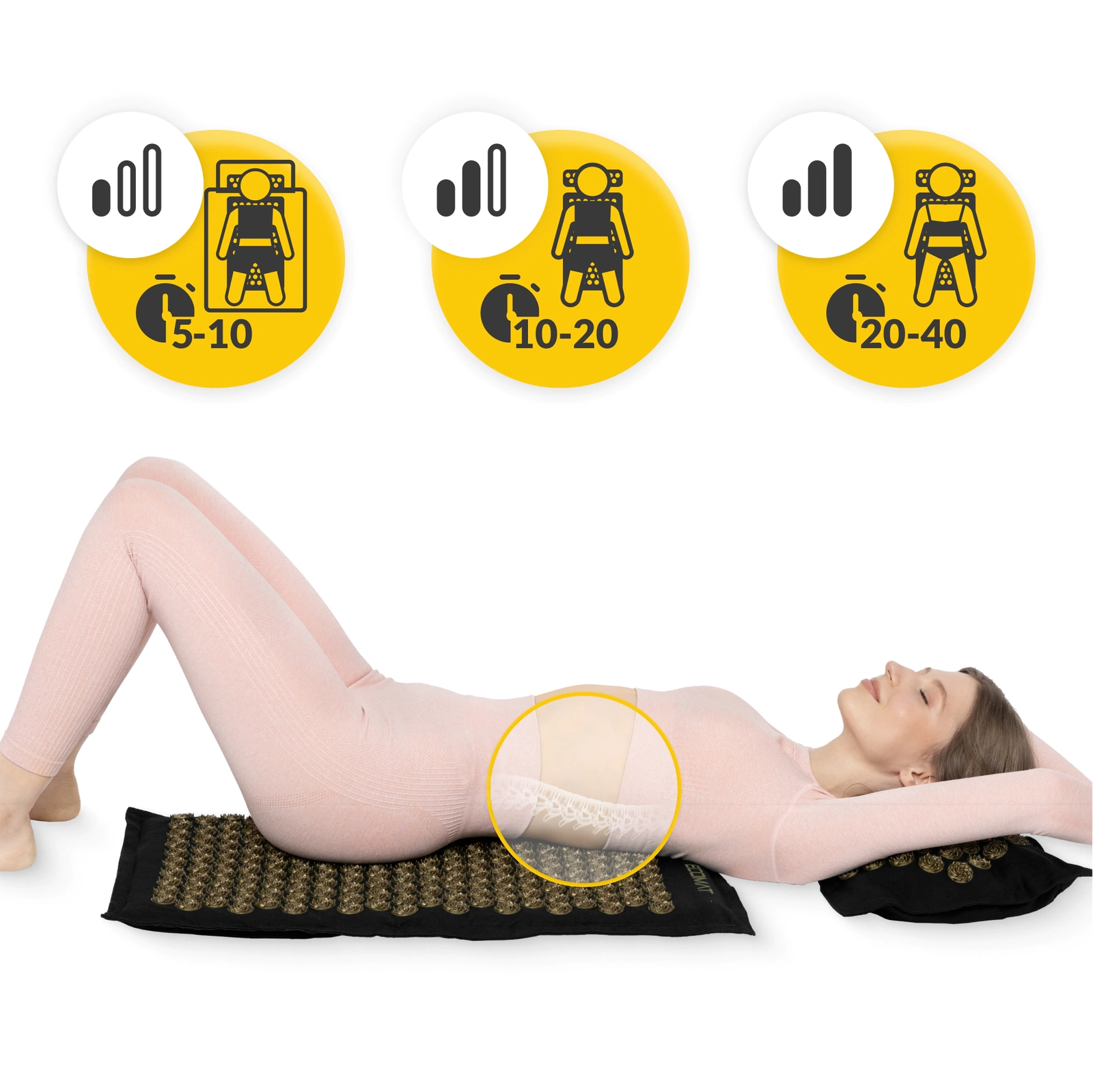 ECO Saltea de acupresură cu pernă XL