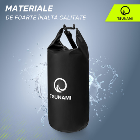 Geantă impermeabilă 30 litri TSUNAMI negru