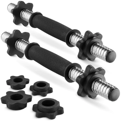 Barbell scurt pentru haltere cu cleme 35 cm 2 buc.