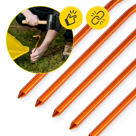 Cuie de cort din aluminiu 10 buc.