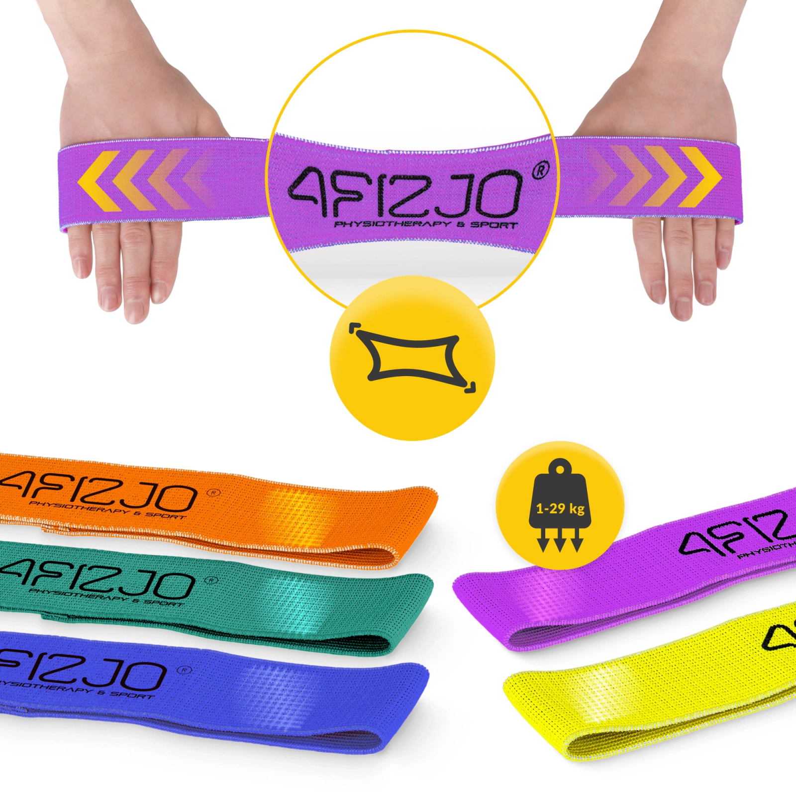 Set de 5 benzi de țesătură FLEX BAND