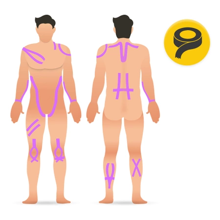 Bandă kinesiologică, Kinesio Tape, 5 cm x 5 m