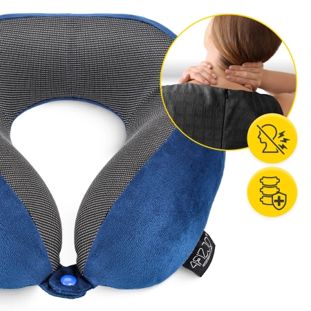 Pernă de calatorie pentru gât, din spumă, cu memorie