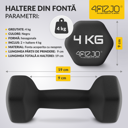 Haltere clasice 2 x 4 kg