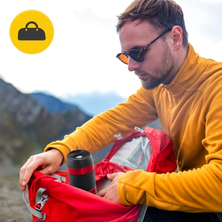 Cana termică Mountain Goat TRAVEL 450 ml roșie