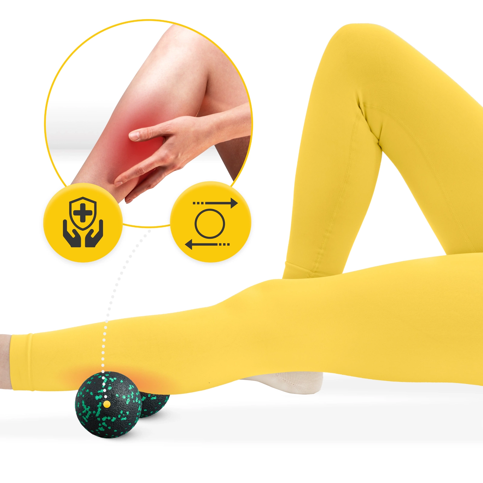 Minge de masaj dublă EPP 8 cm