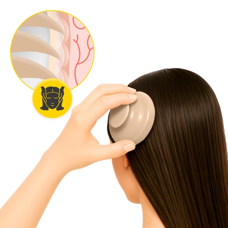 Perie din silicon pentru masajul scalpului