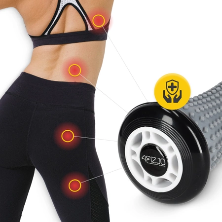 Rolă de masaj SPIKE ROLLER cu proeminențe, gri