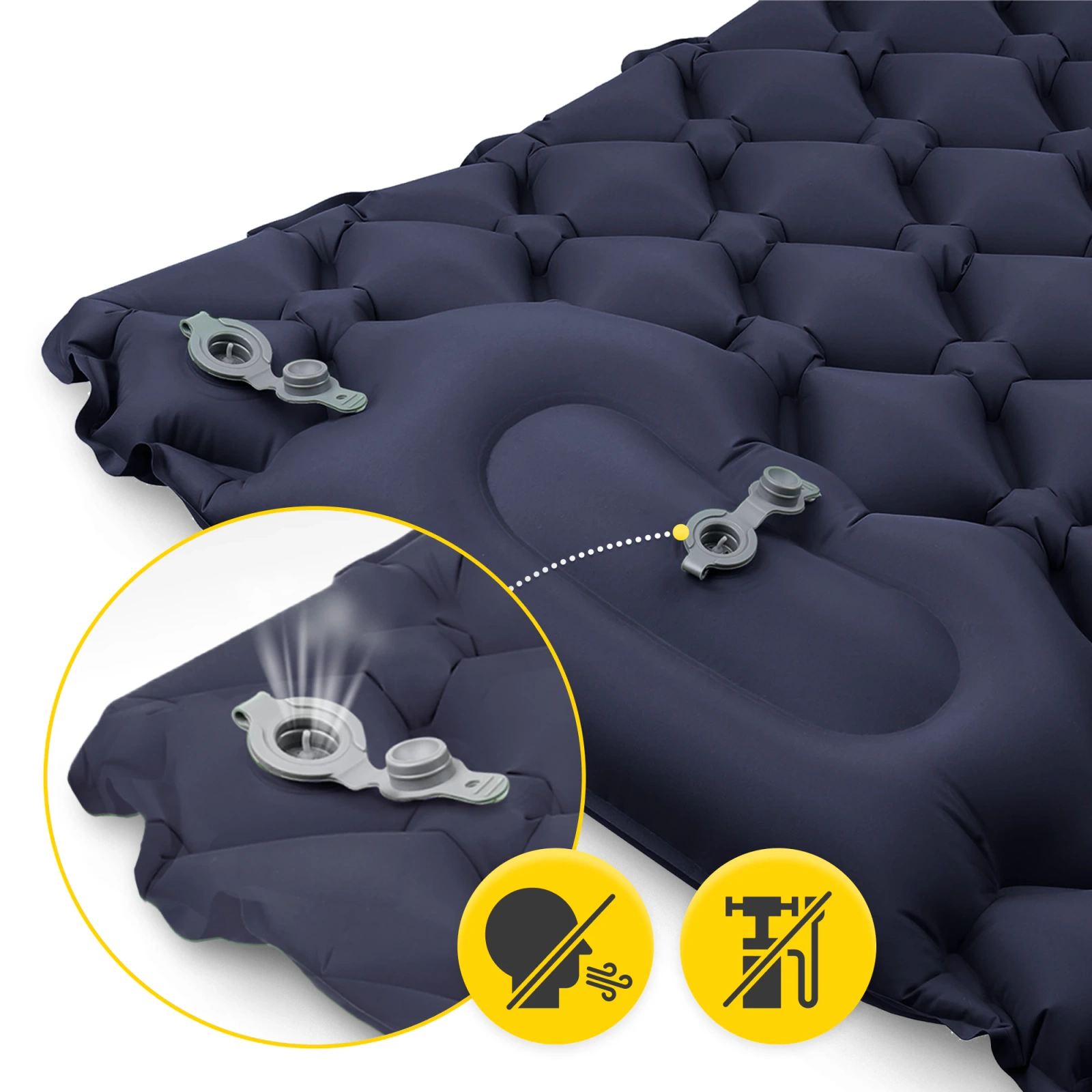 Saltea turistică gonflabilă pentru o persoană auto-umflabilă MOUNTAIN GOAT