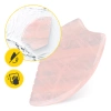 Piatra Gua Sha canelată din cuarț roz natural